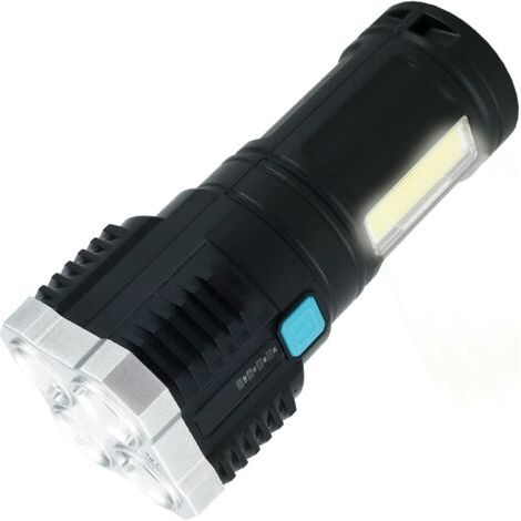 Led-taschenlampe, Wiederaufladbar, 4 Modi, Wasserdicht, 1200lm, Leistungsstarke Taschenlampe Mit 4 Leds Und Zwei Beleuchtungsmethoden Für Haushalt, Camping, Wandern Und Notfälle