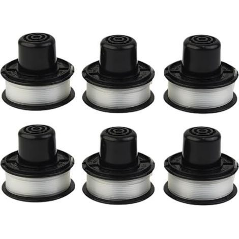Satz Von 3/6/9 Trimmerköpfen Für Black & Decker A6226 Gl250 Gl310 Gl360 Fadenkopf, Ersatzspule Und -faden (6 Stück)