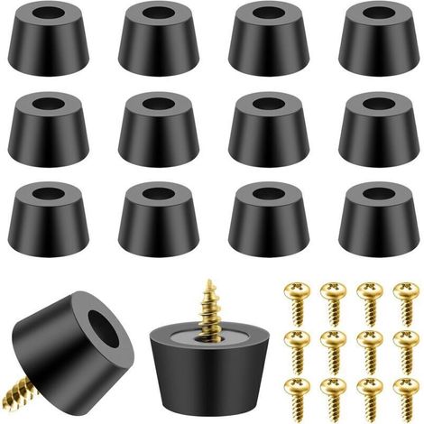 Rutschfeste Gummifüße, Schwarz, 12er-pack, Mit Befestigungsschrauben Für Möbel, Elektronik Und Andere Anwendungen