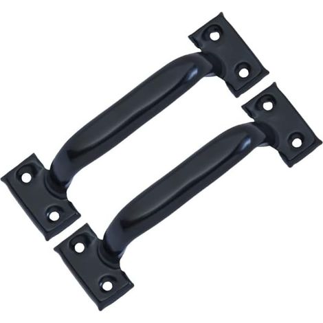 2er-set Vintage-schiebetürgriffe Für Küchenschränke, Lochabstand: 101 Mm, Schwarzes Eisen