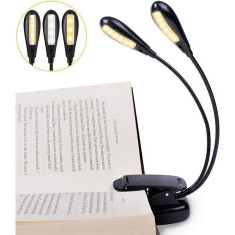Tigrezy, Wiederaufladbare Leselampe Mit 14 Leds, Klemmleuchte Zum Lesen, Schreibtischlampe, 3 Helligkeitsstufen