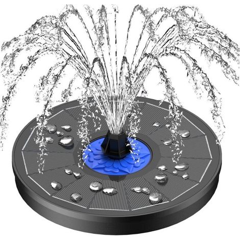 Verbesserter Solarbrunnen, 3,5-w-solarbrunnen Für Vogelbad Mit Blumen, Solarpumpe Für Außenbrunnen Mit 7-in-1-düse, 4 Befestigungsrohre Für Kolibris, Garten, Pool