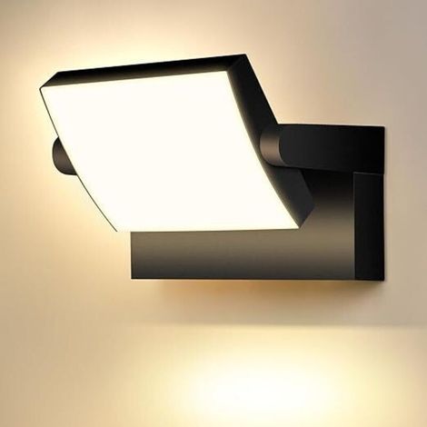Noir Led-außenleuchte Mit 350° Schwenkbarem Led-panel, 3000k Warmweiß, Wasserdichter Ip65 Außenstrahler [energieeffizienzklasse F]