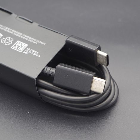 Schwarzes Samsung Usb-c-auf-usb-c-kabel, 1 M Länge, Ultraschnelles 45w-laden