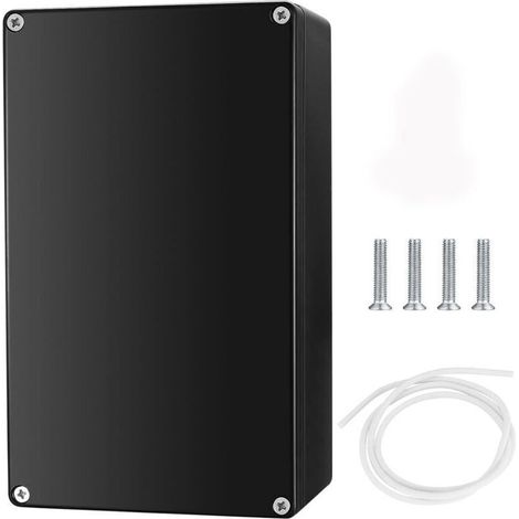 Wasserdichte Abzweigdose Ip65 Für Elektrische Außeninstallation – Schwarzes Kunststoffgehäuse 20 X 12 X 7,5 Cm