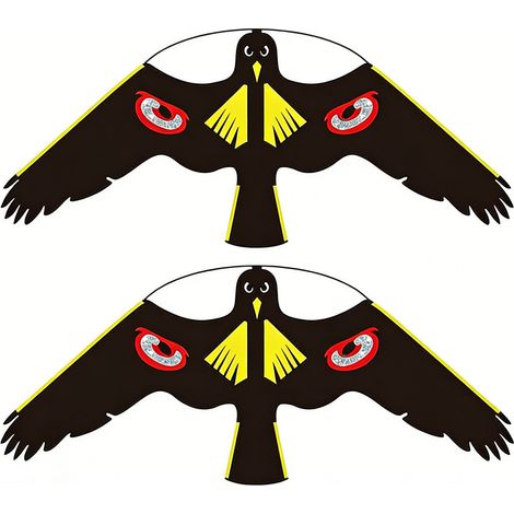 2er-set Vogelscheuche Abschreckender Fliegender Falke Drachen Für Garten, Hof Und Hausdekoration - Schutz Für Den Bauernhof