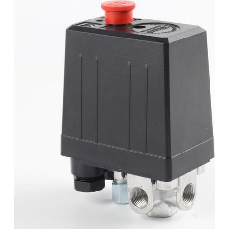 Druckschalter Für Luftkompressor Mit 4 Ausgängen, Kompressorbauteile, Einphasig, ¼" Anschluss, Druckschalter Für Kompressor, 10 Bar/145 Psi