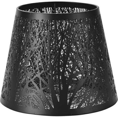 Langlebiger Lampenschirmdeckel, Einfache Installation Und Sanfter Lichteffekt, Eleganter Schwarzer Metall-lampenschirm