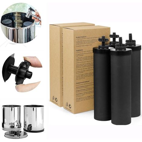 4-teiliger Schwerkraft-wasserfilter – Kompatibel Mit Berkey, Berkefeld, Doulton – Reduziert Schadstoffe Um 99,99 % – Kapazität 22.000 Liter
