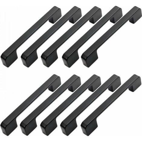 10 Stück Möbelgriff Achsabstand 128 Mm – Schwarzer Küchenschrankgriff, Stangengriff Für Möbel, Schwarzer Küchengriff 128 Mm