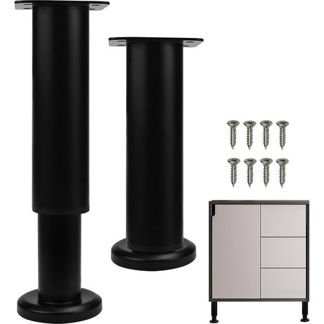 2 Stück Edelstahl-möbelfüße, Höhenverstellbar Von 18–30 Cm, Tischfüße Aus Stahl, Stützfüße Für Möbel, Verstellbare Bettfüße Für Sofa Und Stühle
