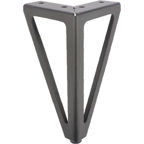 Satz Von 4 Ersatzmöbelfüßen Aus Metall - Schwarz - 15 Cm - Für Möbel, Schränke, Sofas Und Andere Möbelfüße.