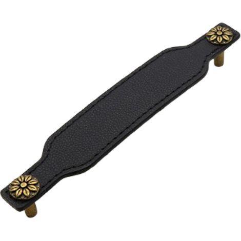 4er-set 148 X 28 Mm Ledergiffe Für Möbel, Schwarze Türgriffe Aus Leder Mit Schrauben Für Schränke, Schubladen, Küchen Und Türen, Schrankgriffe Für Küche Und Schlafzimmer