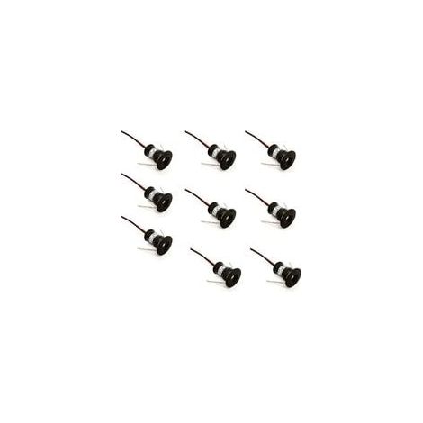 Noir Set Aus 9 Mini-led-spots, 12 V, 1 W, Zum Einbau In Decken Für Küche, Treppe, Schrank, Flur, Diy-beleuchtung, Warmweiß, Kaltweiß, Vitrinen, Schrank, Niedrige Decke, Ip65, 3000 K (120°, Schwarz)