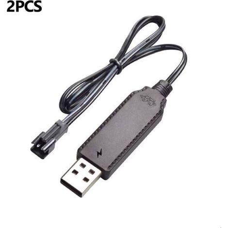 2er-pack Usb-ladekabel 3,6 V 3,7 V Für Wiederaufladbare Lipo-akkus Mit Sm-2-pin-stecker, Verwendet In Ferngesteuertem Spielzeug, Autos, Panzern, Lastwagen, Zügen Und Booten