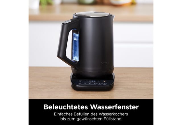 Wasserkocher De Mit Einstellbarer Temperatur, 1,7 L, Mit Temperaturkontrolle, Led-anzeige, Einfache Bedienung Mit Schnellkoch- Und Hold Temp-funktion, Mattschwarz, Kt200eu - Ninja