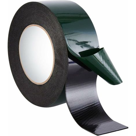 10 M (50 Mm) Doppelseitiges Wasserdichtes Klebeband Aus Schaumstoff, Schwammklebeband, Schwarz