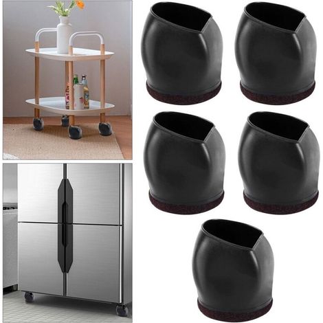 5-teiliges Set Von Rollenhaltern, Gleitschutz Für Stuhlbeine, Tischstuhl-fußabdeckungen, Radschutz