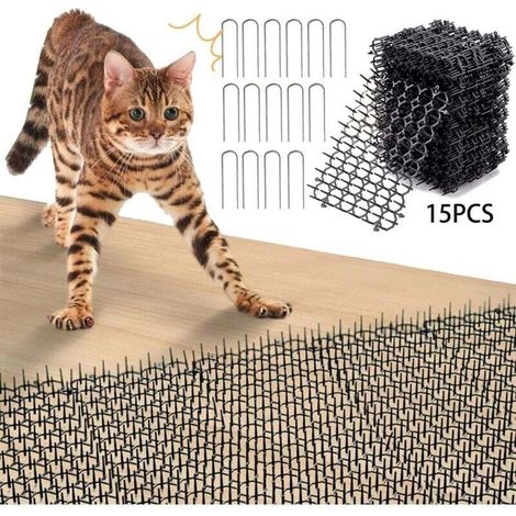 Anti-katzen-matte, Katzen-abwehrspikes, 15 Stück Anti-hunden-matte Mit Stacheln, Außen-katzen-barriere, Katzen-abwehrmatte, Starke Außen-katzen-abwehr, Katzen-gitter, Innen-hunde-abwehrmatte