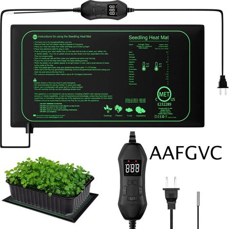 Heizmatte Für Setzlinge Mit Ntc-thermostat – Wasserdicht Ipx4 – 50 Watt – Temperaturbereich 20-30℃ – Für Indoor-pflanzen - 25cm52