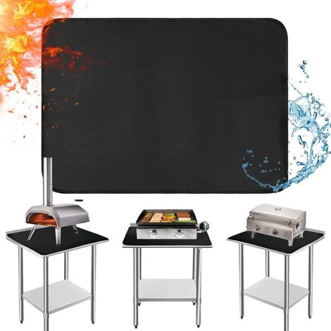 Hitzebeständige Arbeitsplatten- Und Kochfeldmatte, Feuerfeste Matte Für Outdoor-grill, Tragbaren Kohlegrill, Gasgrill, 100 X 80 Cm, Schwarz