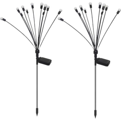 10-köpfige Solarlampen, 75 Cm Lang, 2 Paare Wasserdichte Dekorative Glühwürmchen-lichter Für Den Außenbereich