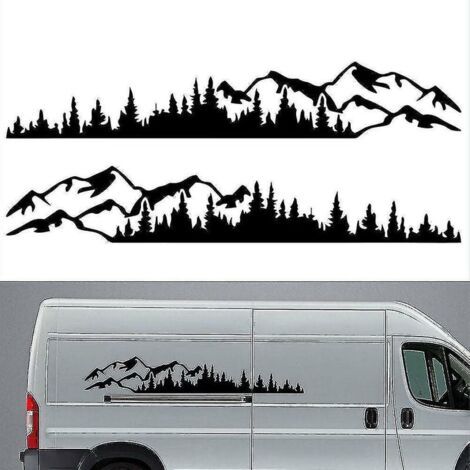 Autoaufkleber, Bergwaldmotiv, Aus Vinyl. Dekorative Aufkleber Für Auto, Lkw, Fenster, Türen, Kajak.