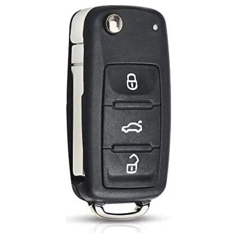 Klappbares Autoschlüsselgehäuse Mit 3 Tasten – Ersatz Für Vw Golf Mk6, Polo, Passat, Seat, Skoda – Einfache Installation - T1guan