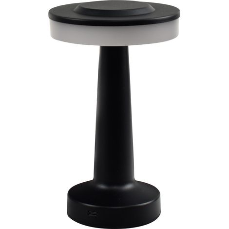 Drahtlose Led-schreibtischlampe, Mattschwarz, 12,5 X 12,5 X 20,5 Cm, 1 Stück, 2 W, 3 Farbtemperaturen, Tragbare Kabellose Lampe Mit Berührungssensor