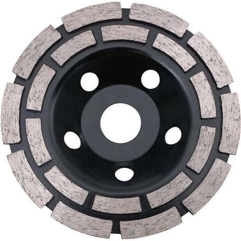 Diamant-schleifscheibe Für Beton 125 X 22,2 Mm, Doppelreihe, Universelle Diamantschleifscheibe Zum Schleifen Von Beton, Stein, Granit, Estrich, Mauerwerk, Universell Einsetzbar
