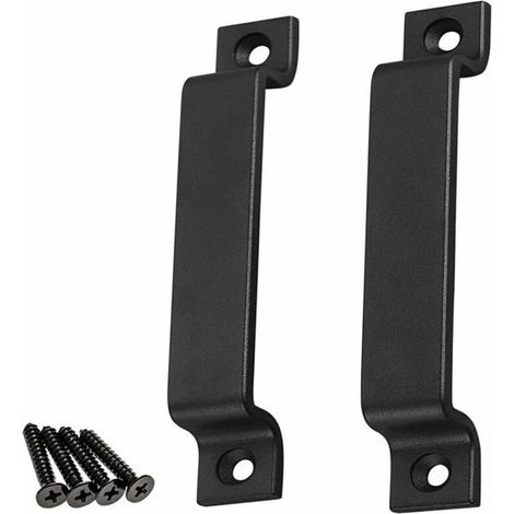 Scheunentürgriff, 2 Scheunentürgriffe Für Holztüren, Für Gartentor/gartenschuppen, Küchenschränke, Türgriffe, Schrank, Schublade, Schlafzimmermöbel, Schwarz