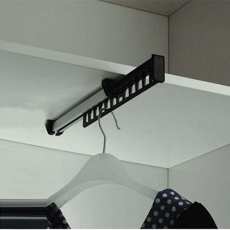 Kleiderständer Schrank Garderobe Ausziehbar Schiebesystem Für Kleiderbügel Halterung Kleiderstange Für 12 Kleiderbügel Länge 315 Mm 1er-pack