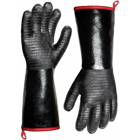 Hitzeschutzhandschuhe 932 °f – Ölbeständige Neoprenbeschichtung – Länge 35,6 Cm – Für Grill, Fritteuse, Backofen, Smoker