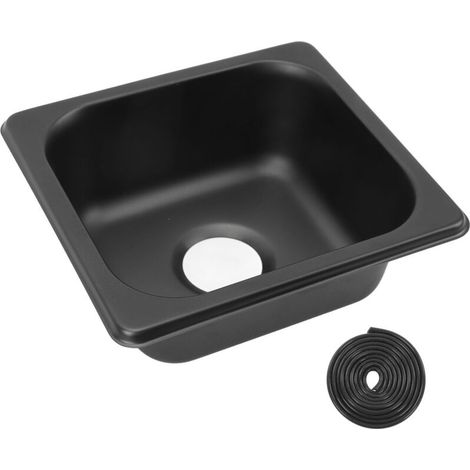 Edelstahl-waschbecken Für Wohnmobile, 175, 160, 70 Mm, 304, Mit Schwarzer Beschichtung, Für Boote, Wohnwagen Und Wohnmobile