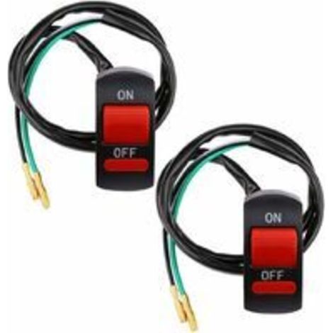 2 Stück 22mm Lenkerschalter, Universeller Wasserdichter Motorrad-lenkerschalter Mit Elektrischem Starter Und Led-scheinwerfer Ein/aus
