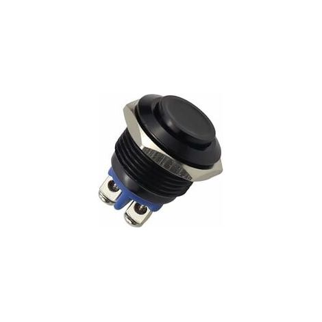 Drucktastenschalter, Runder Momentaner Drucktastenschalter, Drucktastenschalter, Geeignet Für Lautsprecher Und Netzteile, Schwarz, 16 Mm