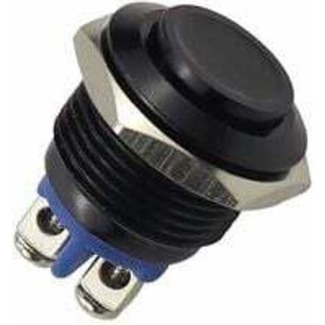 Taster, Runder Momentaner Drucktaster, Taster, Geeignet Für Lautsprecher, Netzteile, Schwarz, 16mm