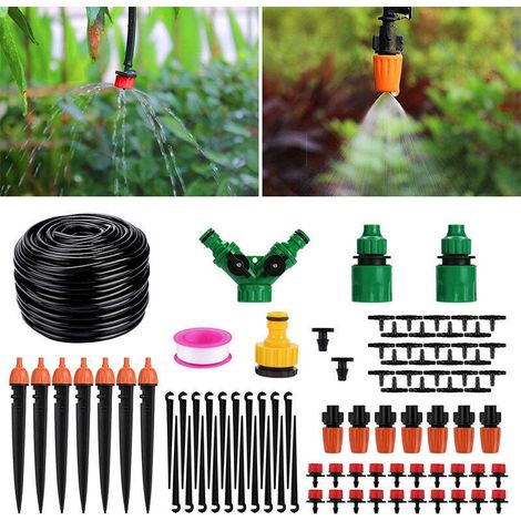 Automatisches Tropfbewässerungssystem, Mikro-bewässerungskit Für Garten, Rasen, Pflanzen, Landschaft, Gemüsegarten, Gewächshaus, Terrasse Und Blumenbeet