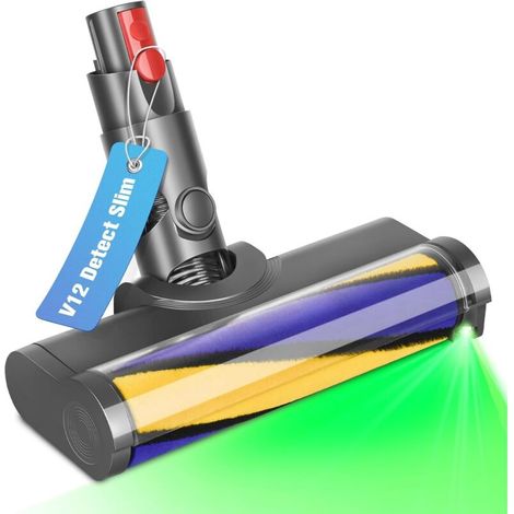 Bürstenkopf Für Dyson V12 Detect Slim, Led-beleuchtung, Hartbodenreinigung, 140° Drehwinkel, Waschbar Und Wiederverwendbar