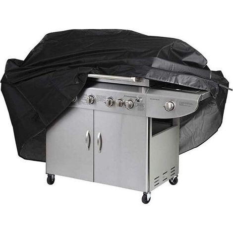 Grillabdeckung, Schutzhülle Für Bbq, Uv-beständig, Wasser- Und Feuchtigkeitsabweisend, Mit Aufbewahrungstasche, Schwarz (170 X 61 X 117 Cm)