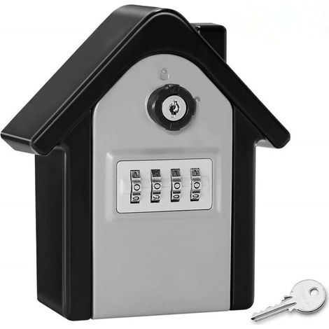 Sichere Wand-schlüsselbox – 4-stelliger Zahlencode – Wetterfeste Aluminiumlegierung – Einfache Installation Im Außenbereich