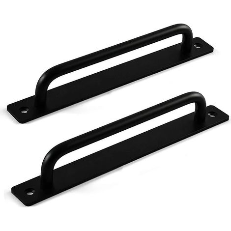 Außentürgriff 2 Stück (schwarz), Schiebetürgriff, Scheunentürgriff, Holztürgriff