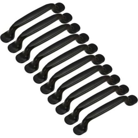 10x Möbelgriff - Küchenschrank Türgriffe - Lochabstand 128mm - Aluminium