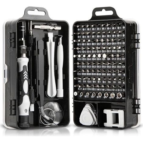 Präzisions-schraubendreher-set, Mini-magnetschraubendreher-set, Computer-reparaturwerkzeug-set Für Pc, Laptop, Handy, Brille, Mac, Smartphone, Heimwerken, Spielkonsolen, 120-in-1 Schwarz