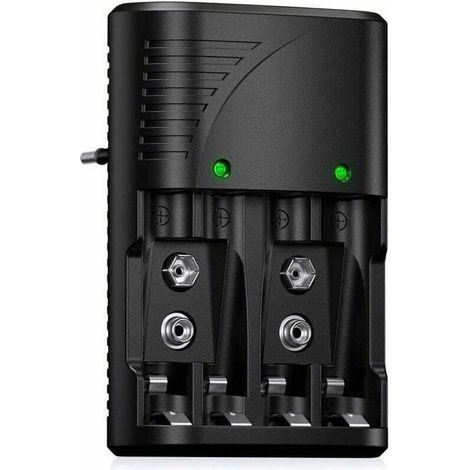 Schnelles Universal-ladegerät Für Aa/aaa/9v-batterien Mit Led-anzeige Und Überhitzungsschutz, Eingangsspannung Ac 100–240 V