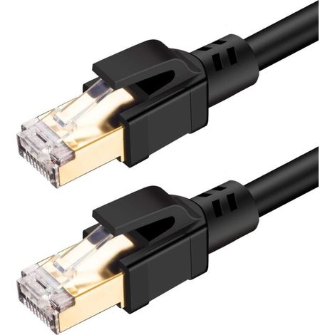 Cat 8 Ethernet-kabel, Lan Rj45 Netzwerkkabel Sftp Geschwindigkeit 40 Gbps / 2000 Mhz (3m)