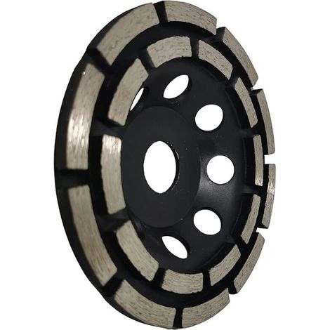 Diamant-schleif- Und Polierscheibe, Diamantierte Schleifscheibe 125 Mm X 22,23 Mm Mit Doppelter Reihe, Zum Schleifen Von Estrich, Betonplatten, Fliesen Und Fliesenkleber.