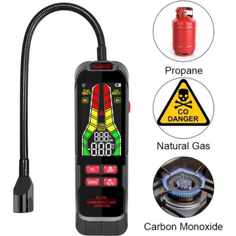 Erdgasdetektor, Gasleckdetektor Mit 9,4-zoll-sonde, Tragbarer Gastester Mit Akustischem Und Visuellem Alarm Zur Lokalisierung Brennbarer Quellen