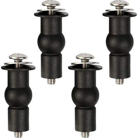 Befestigungsset Für Wc Aus Gummi Und Edelstahl – Spreizdübel Und Schrauben – Kompatibel Mit Öffnungen Von 13 Bis 18 Mm