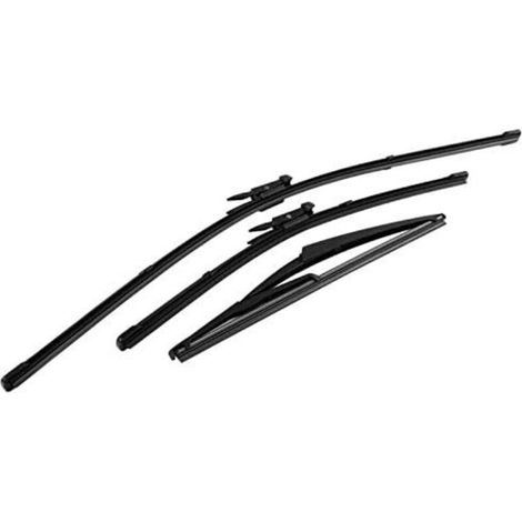 Wischerblatt-set Für Nissan Qashqai – 2 Vordere Blätter 24' Und 16' – 1 Hinteres Blatt 12' – Elastisches Gummi Für Leise Reinigung